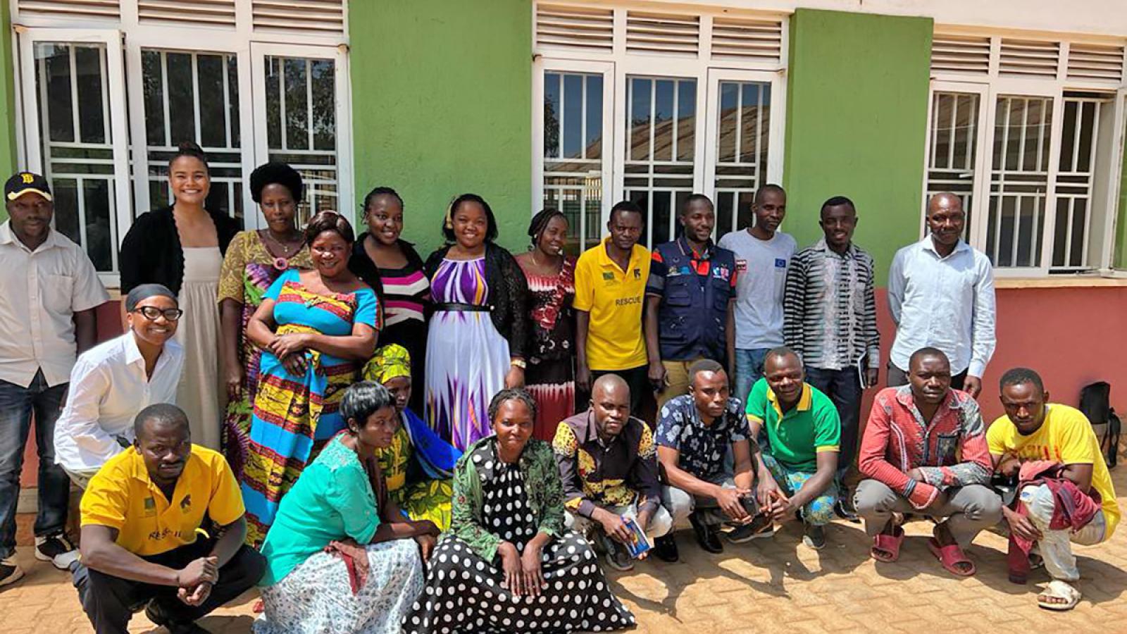 Blessing James while doing her APEx project