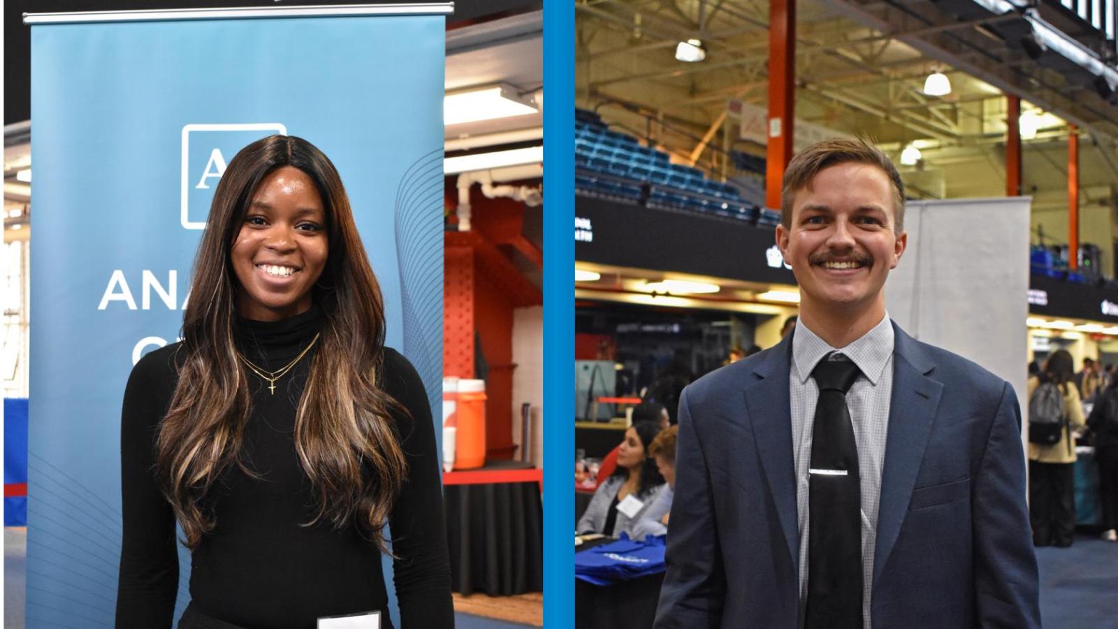 Attendees smile for photo