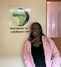 Esther Parker at her field practice site, the African Population Health and Research Center (APHRC) in Kenya
