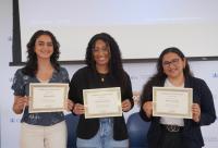 The three winners for the 2025 Health Messaging for Justice Competition.