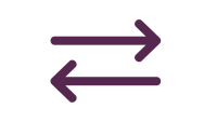 Two arrows pointing in opposite directions