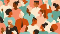 Illustration of a diverse group of people