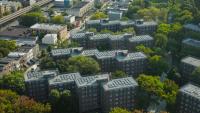 Aerial view of a housing project in Brooklyn, NY