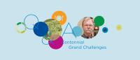 A collage of food-related icons with a photo of Lew Ziska and the text Q&A Centennial Grand Challenges
