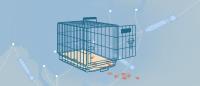 Illustration of cage with paw prints
