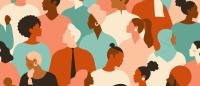 Illustration of a diverse group of people