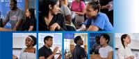 A collage of young people presenting and interacting