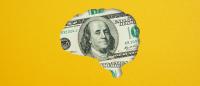 Illustration of a brain overlaid with a $100 bill
